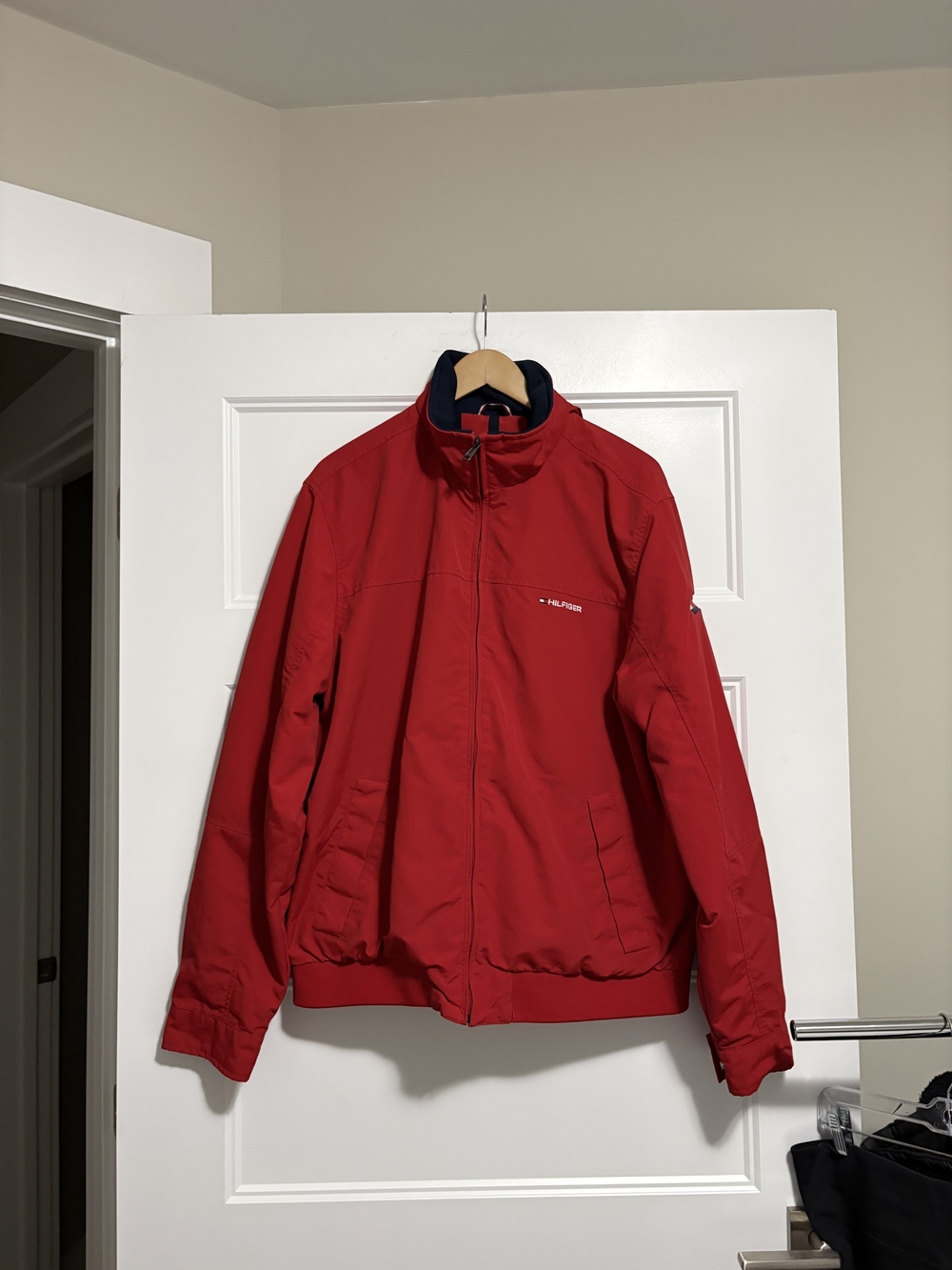 Tommy Hilfiger Men’s Red Lightweight Bomber Jacket